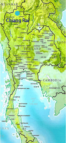 Chiang Rai Thaiföld térkép