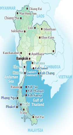 Thaiföld, PHI PHI térkép